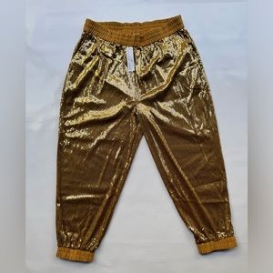 SHAVONNE DORSEY GOLD SEQUIN JOGGER SIZE XL